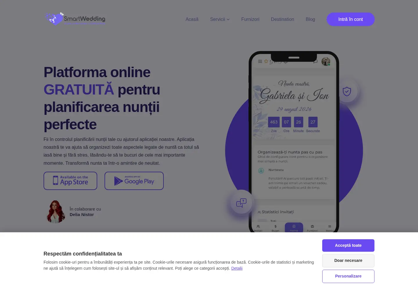 Screenshot of smartwedding.ro