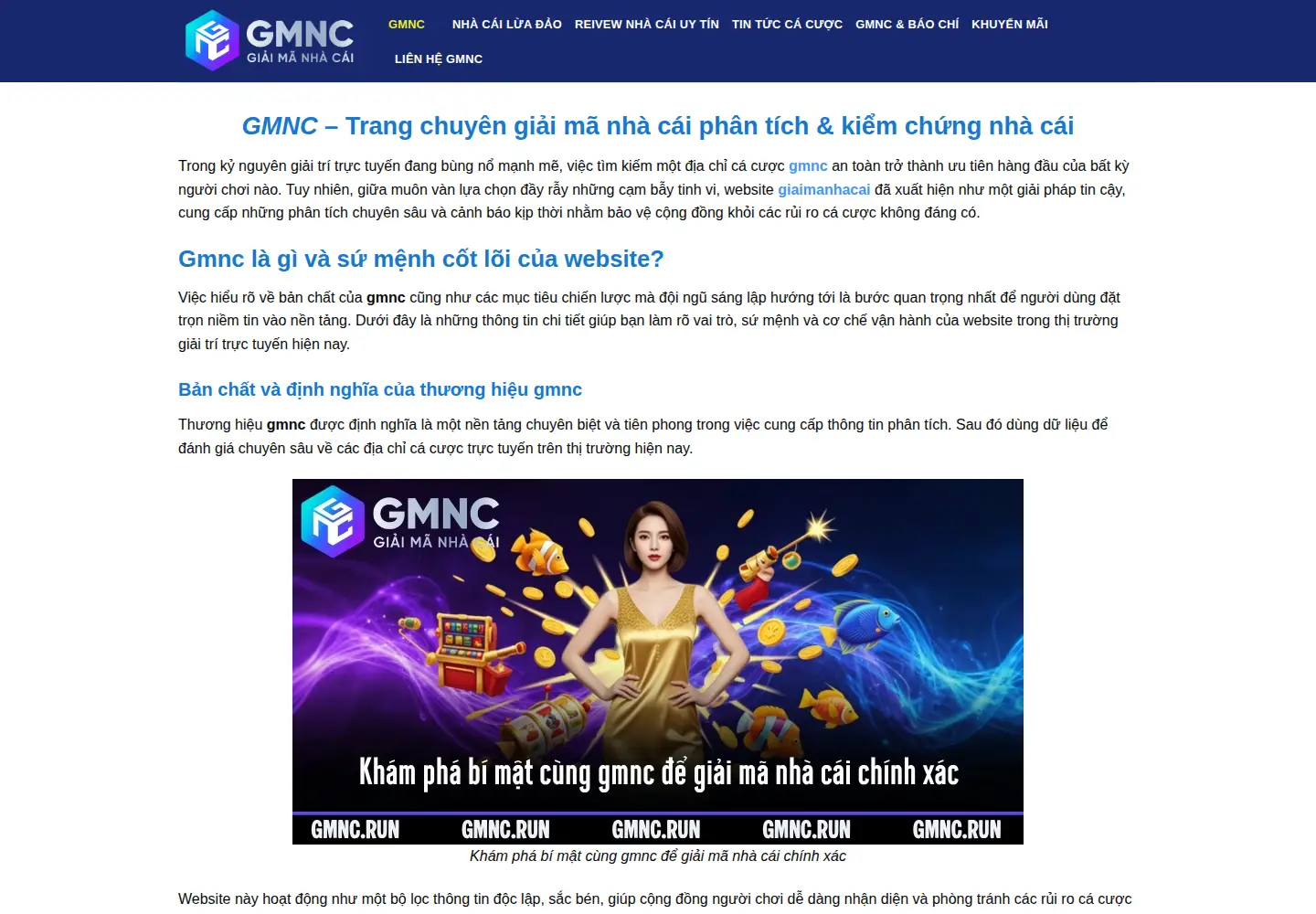 Screenshot of gmnc.run