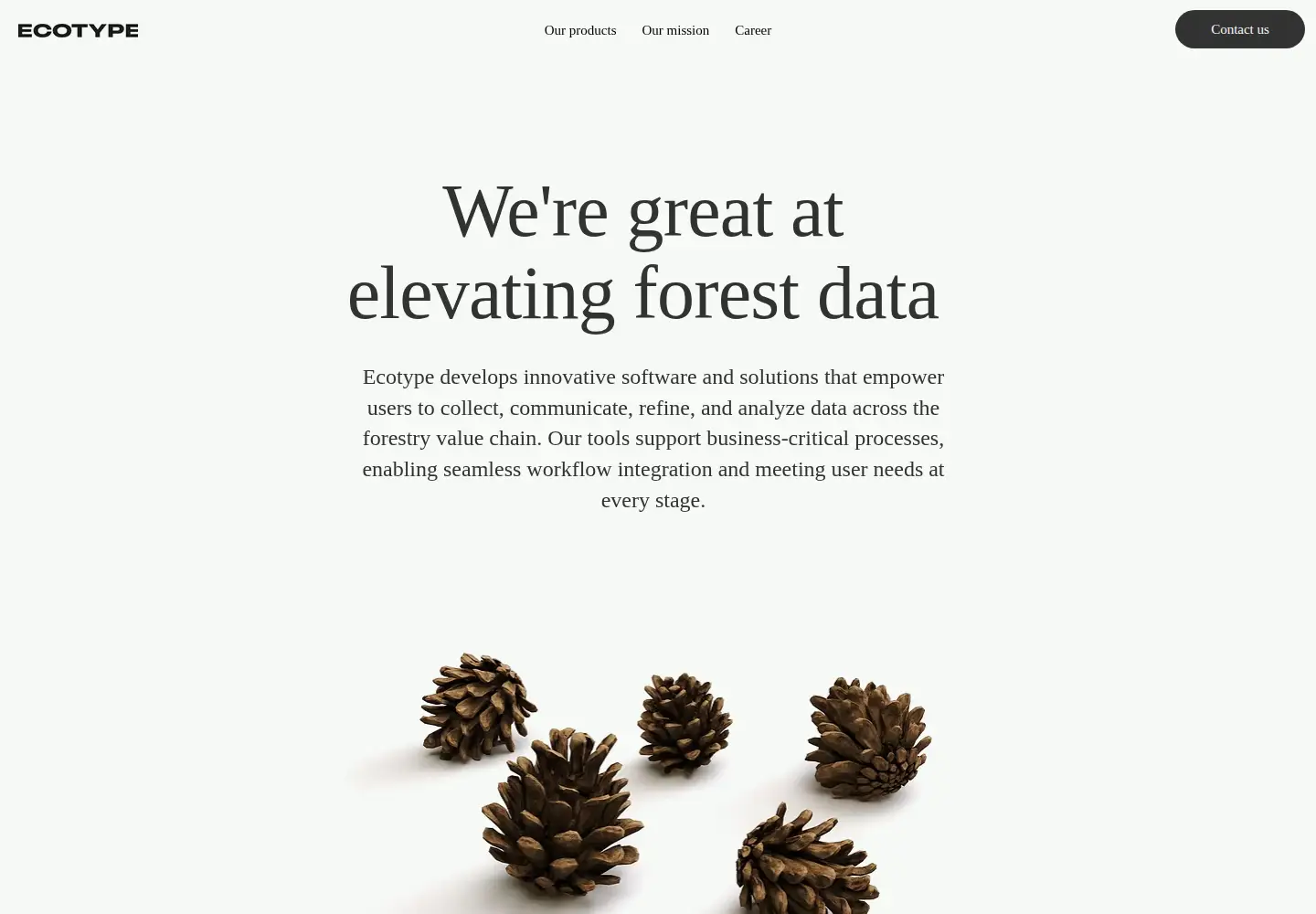 Captured homepage of ecotype.se in the current scan