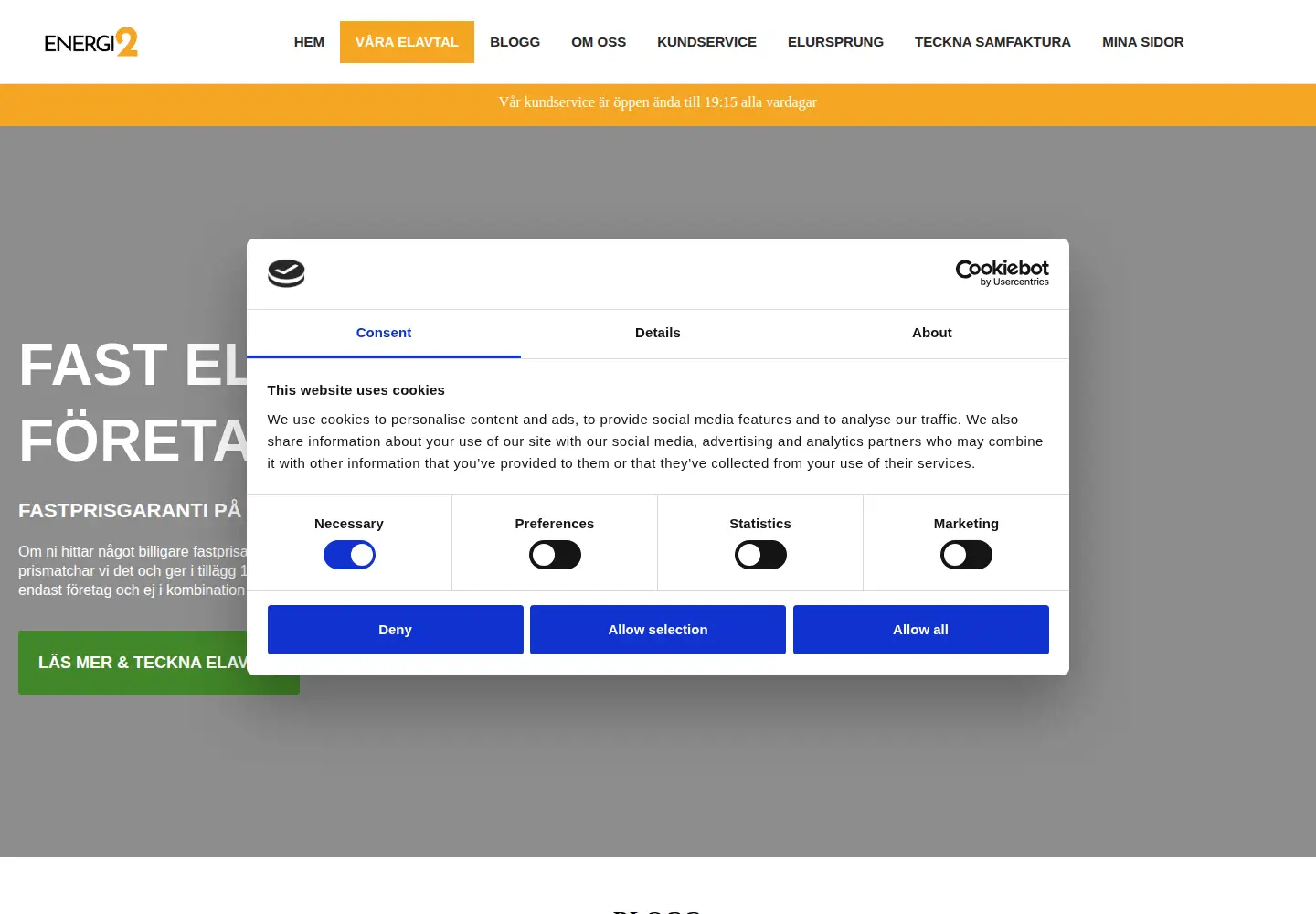 Screenshot of energi2.se