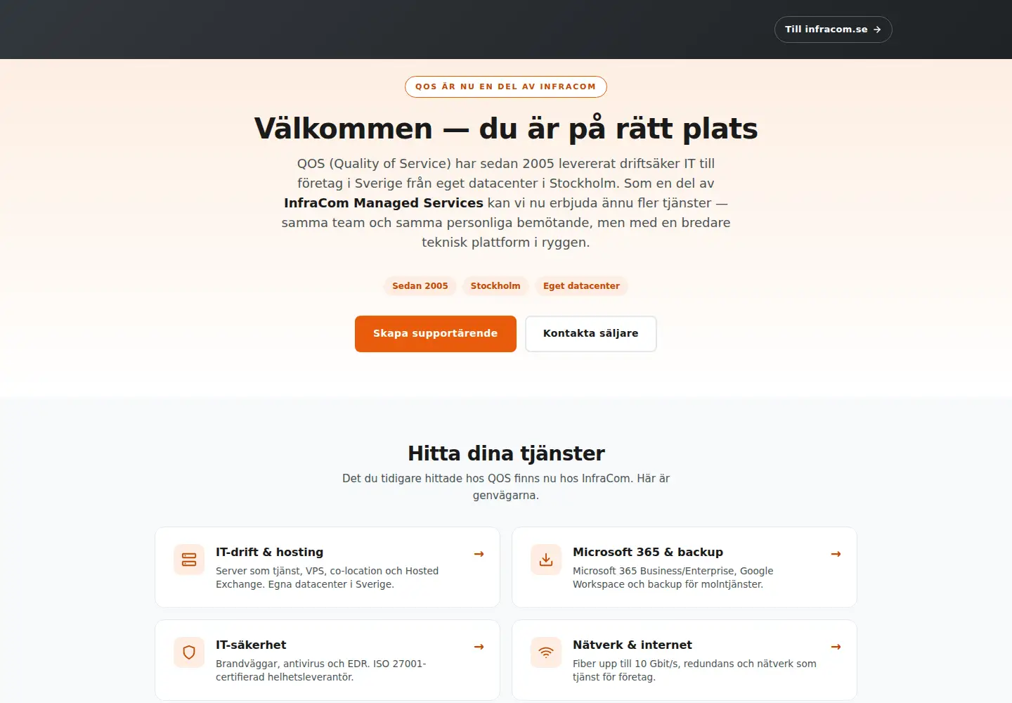 Screenshot of qos.se