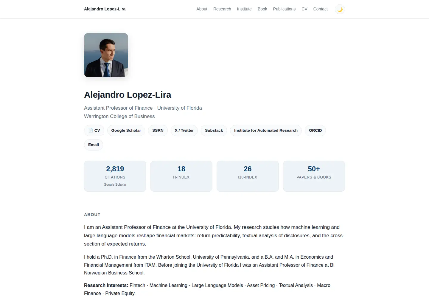 Screenshot of alejandrolopezlira.site