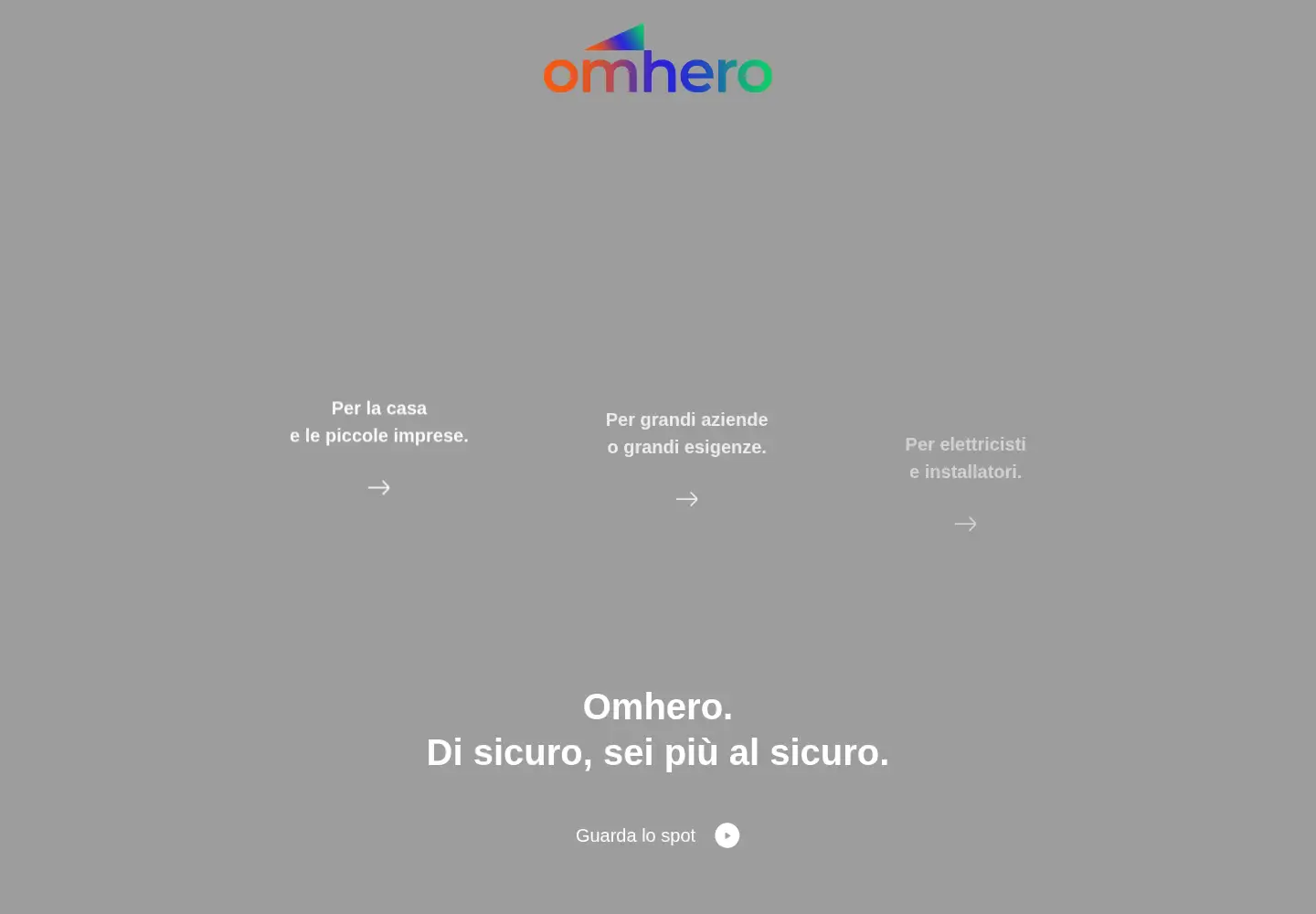 Captured homepage of omhero.tech in the current scan