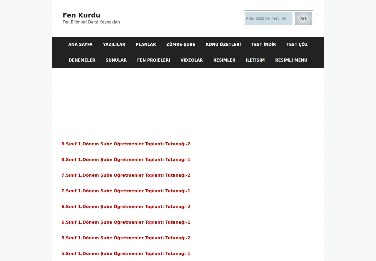 Screenshot of fenkurdu.gen.tr
