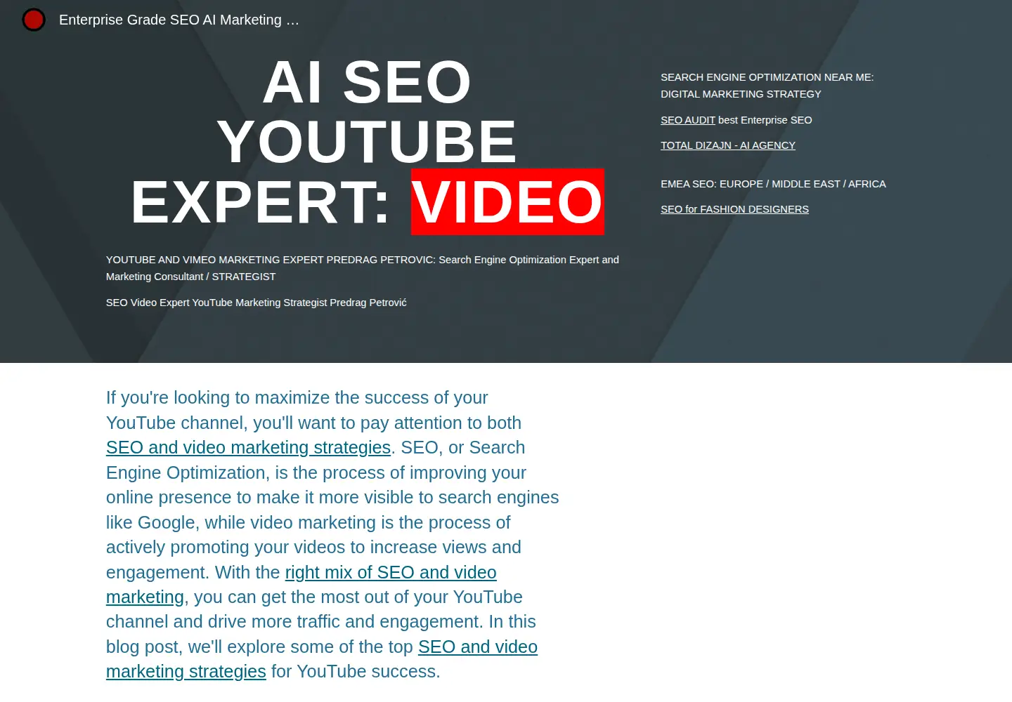 Screenshot of seoyou.tube