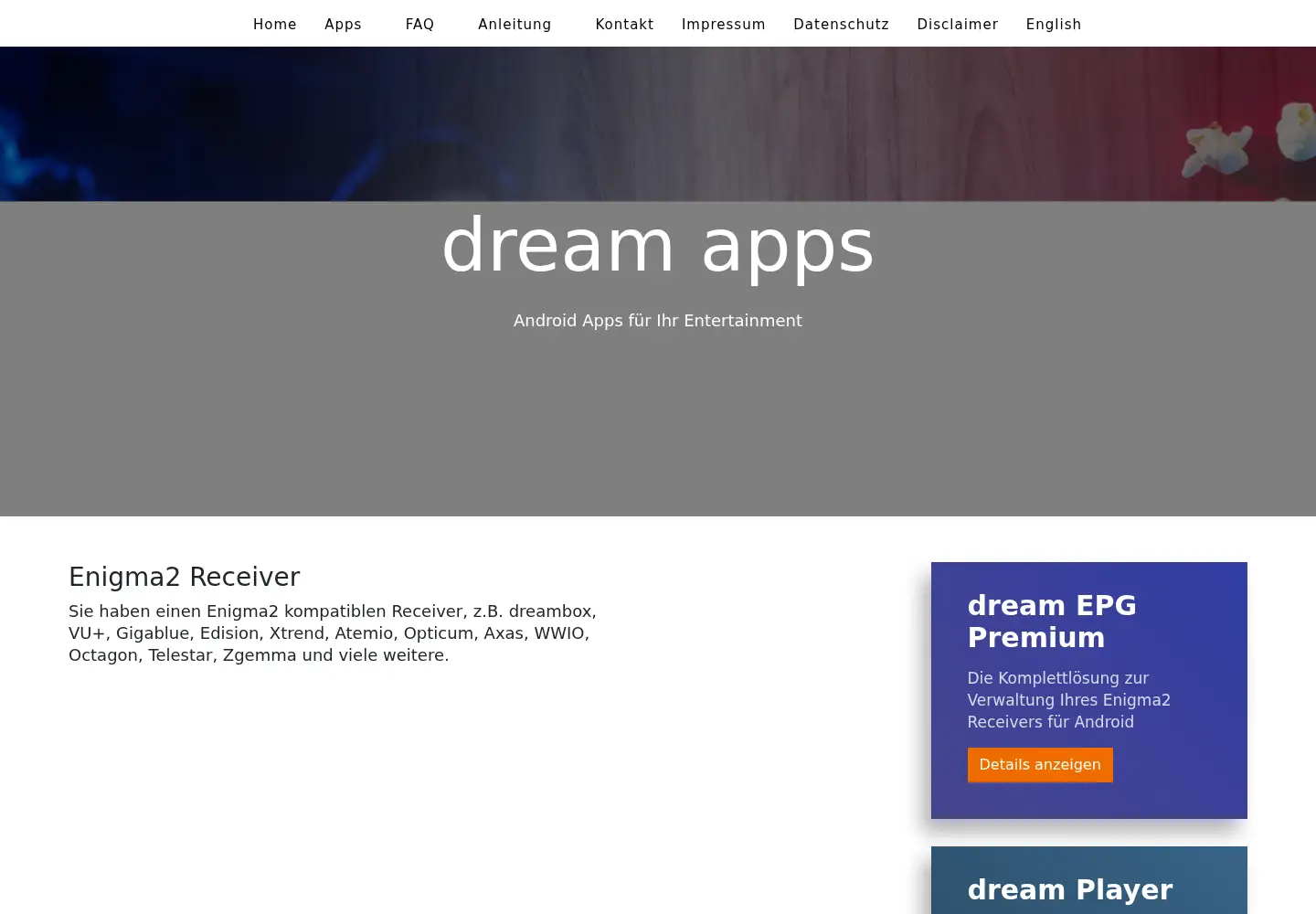 Screenshot of dreamplayer.tv