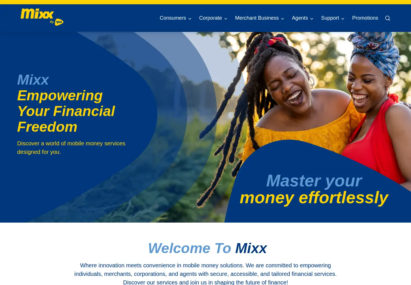 Screenshot of mixx.co.tz