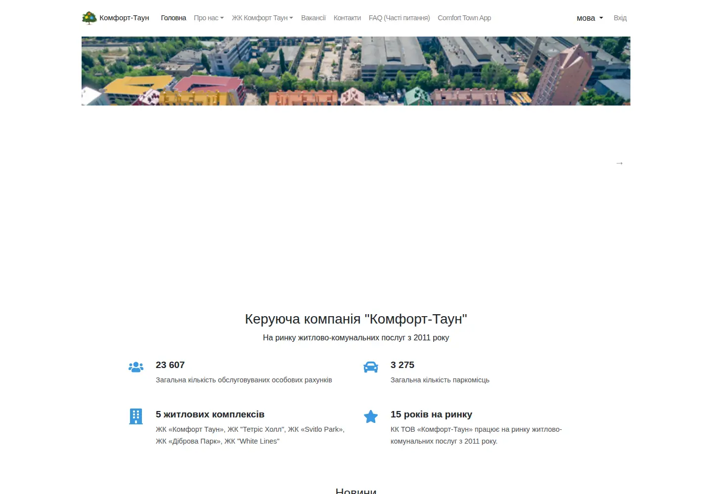 Screenshot of comfort-town.com.ua