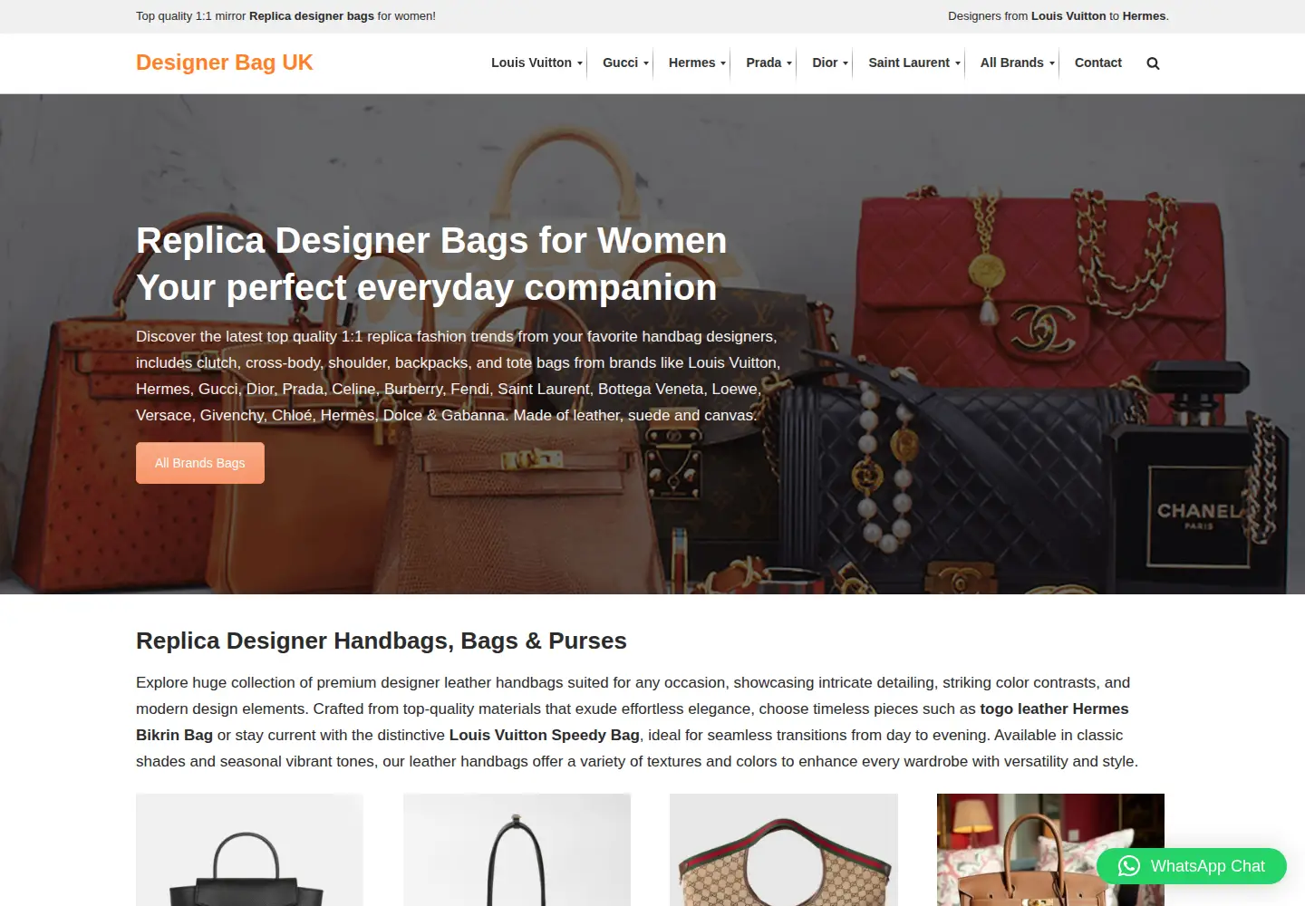 Screenshot of designer-bag.co.uk