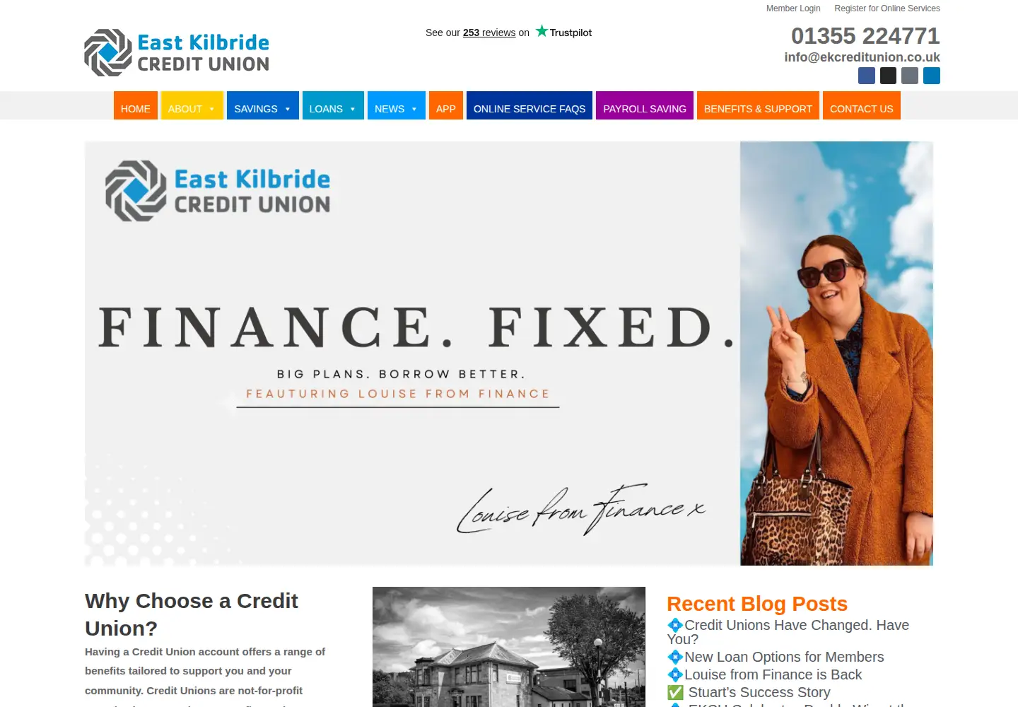 Screenshot of ekcreditunion.co.uk