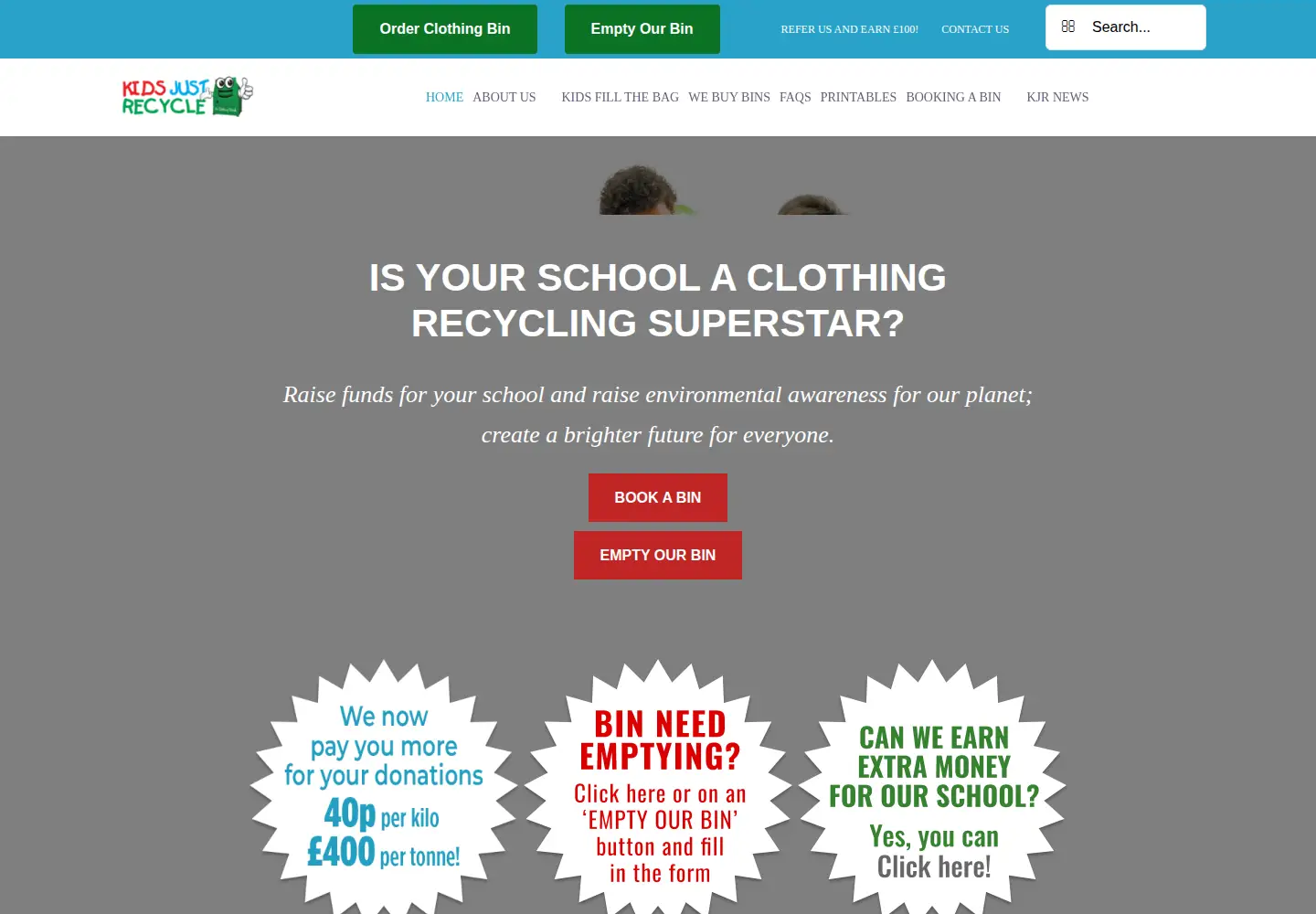 Screenshot of kidsjustrecycle.co.uk