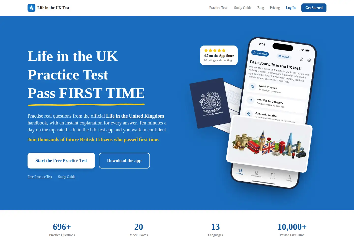 Screenshot of lifeintheukpracticetest.co.uk