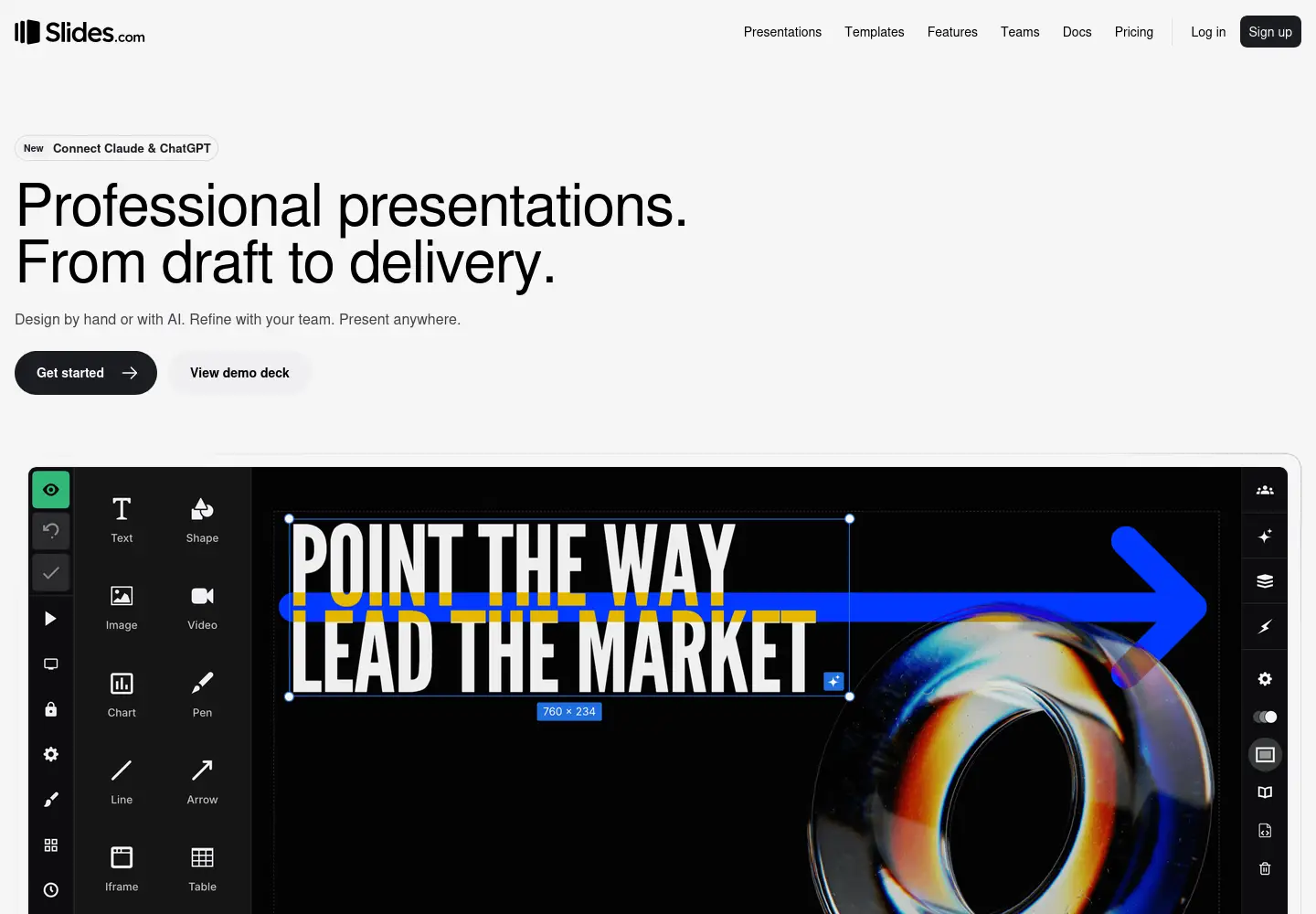 Screenshot of slides.com