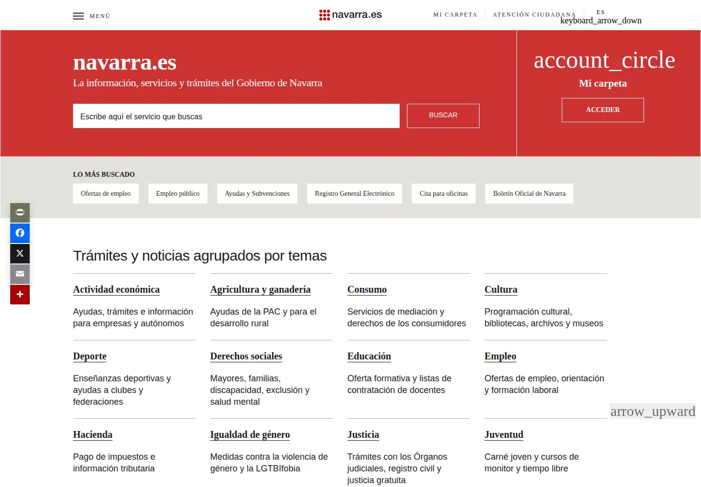 Screenshot of navarra.es