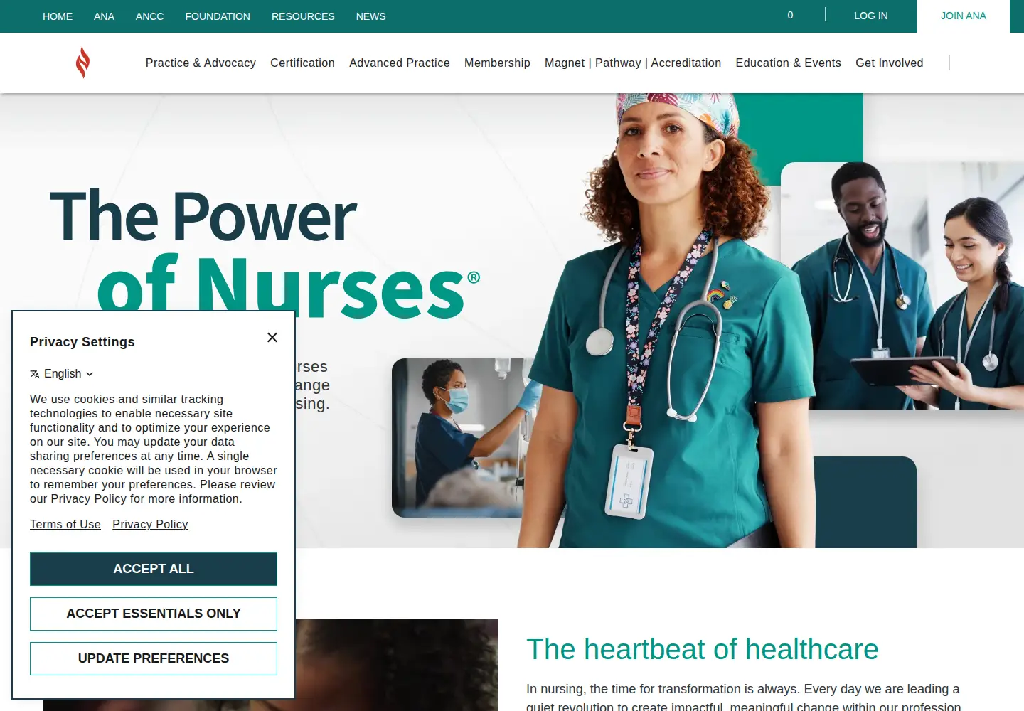 Screenshot of nursingworld.org