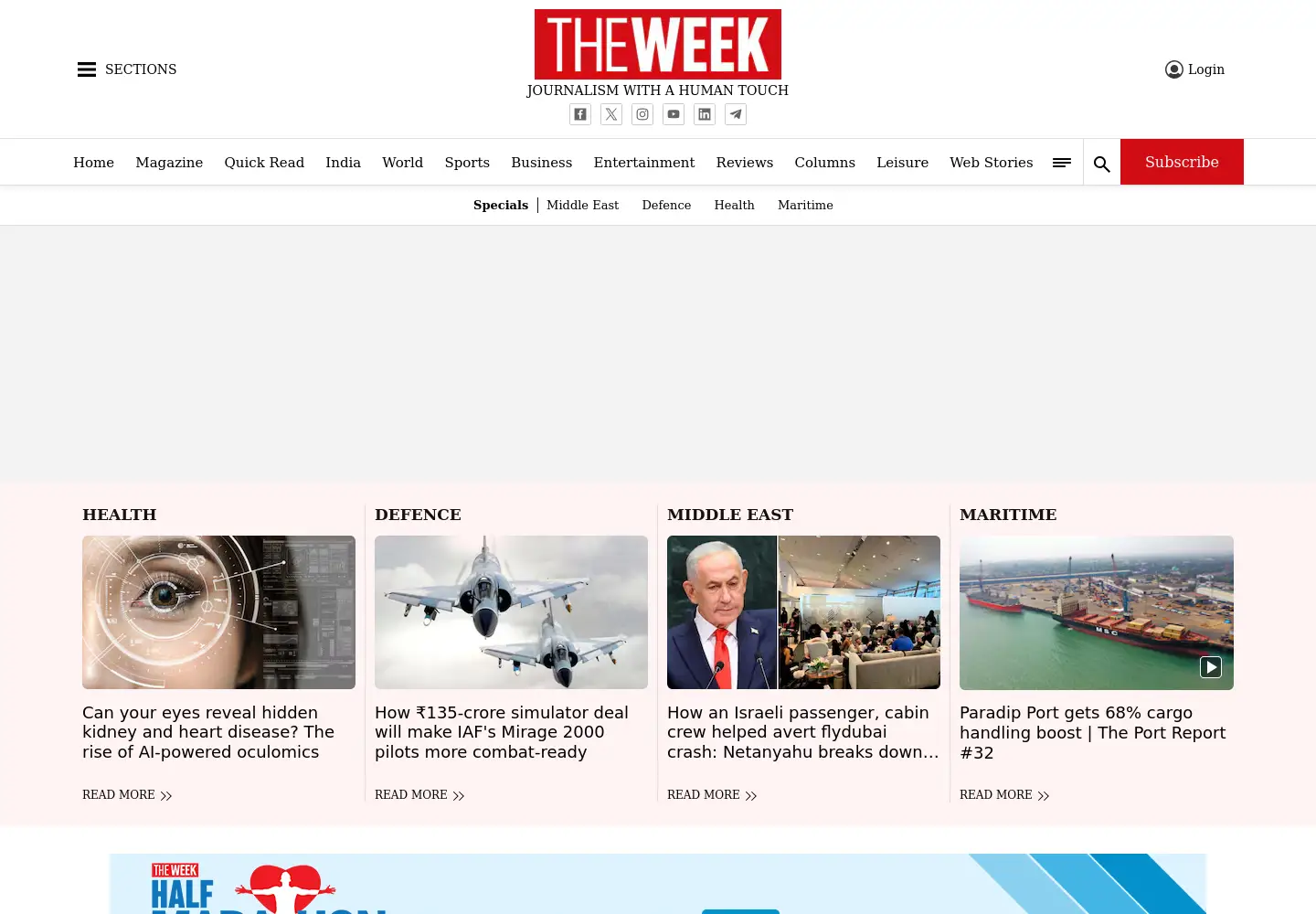 Screenshot of theweek.in