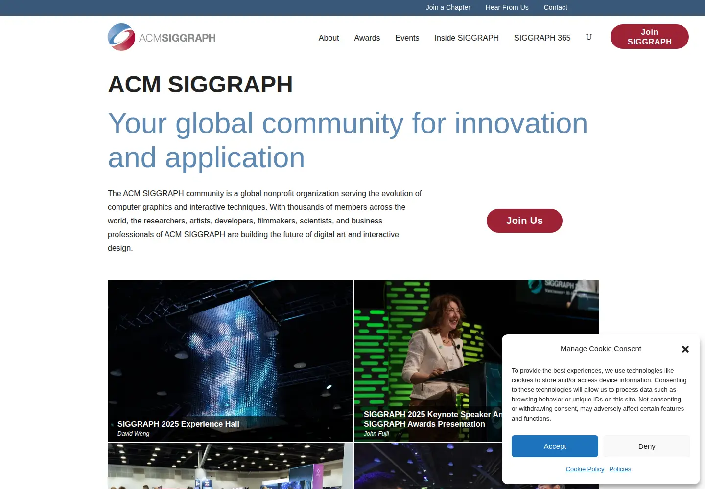 Screenshot of siggraph.org