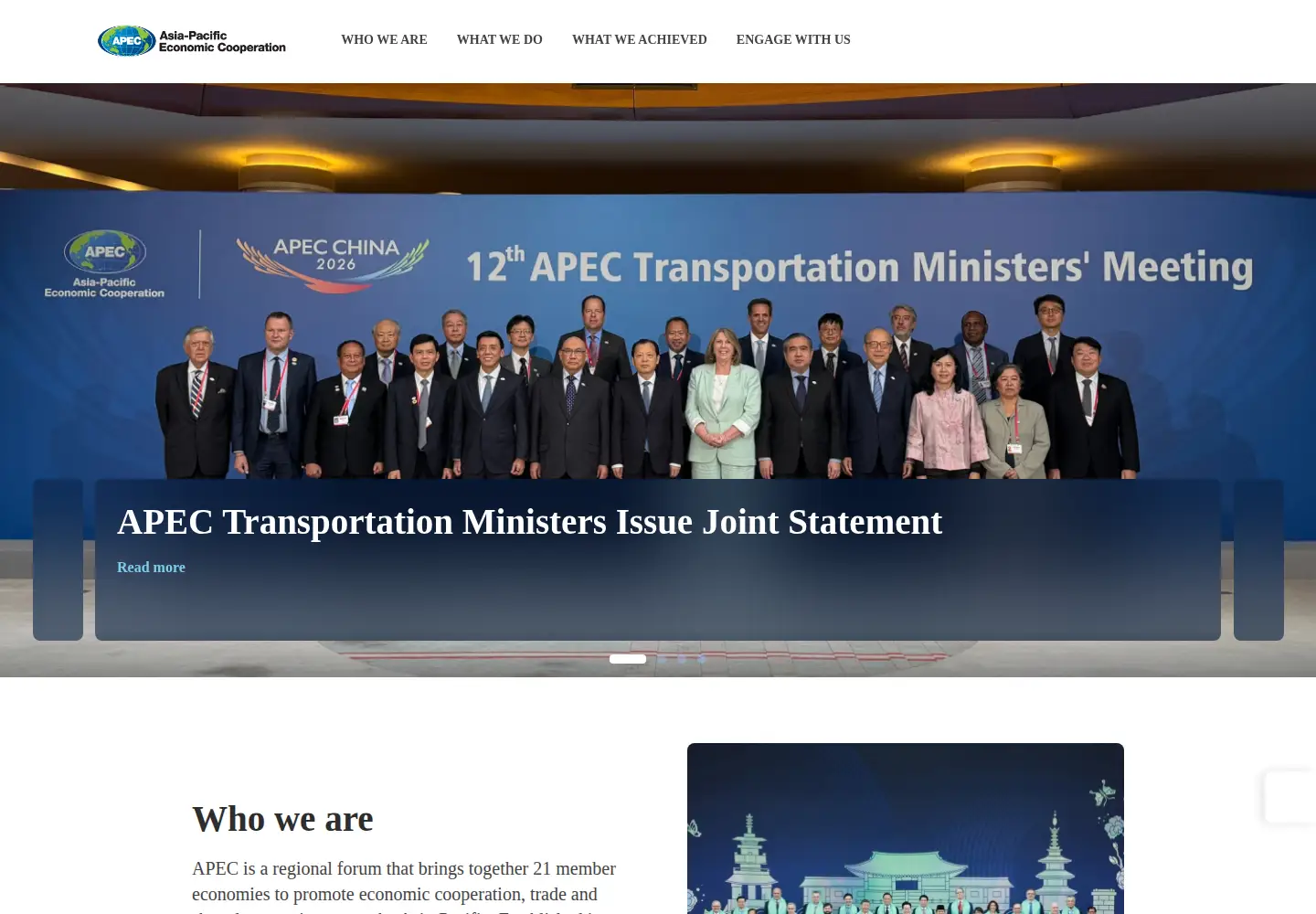 Screenshot of apec.org