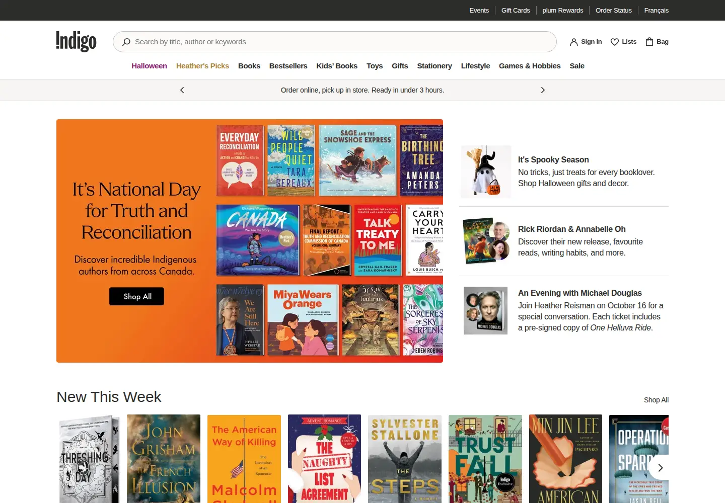 Screenshot of indigo.ca