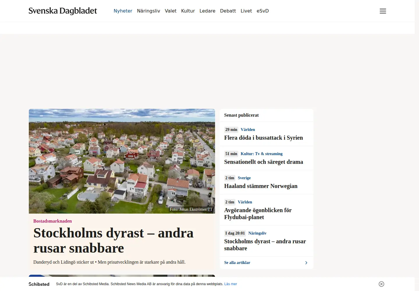 Screenshot of svd.se