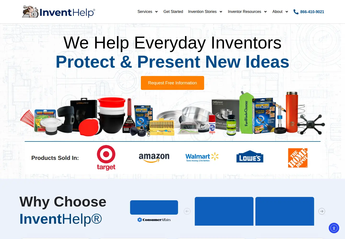 Screenshot of inventhelp.com