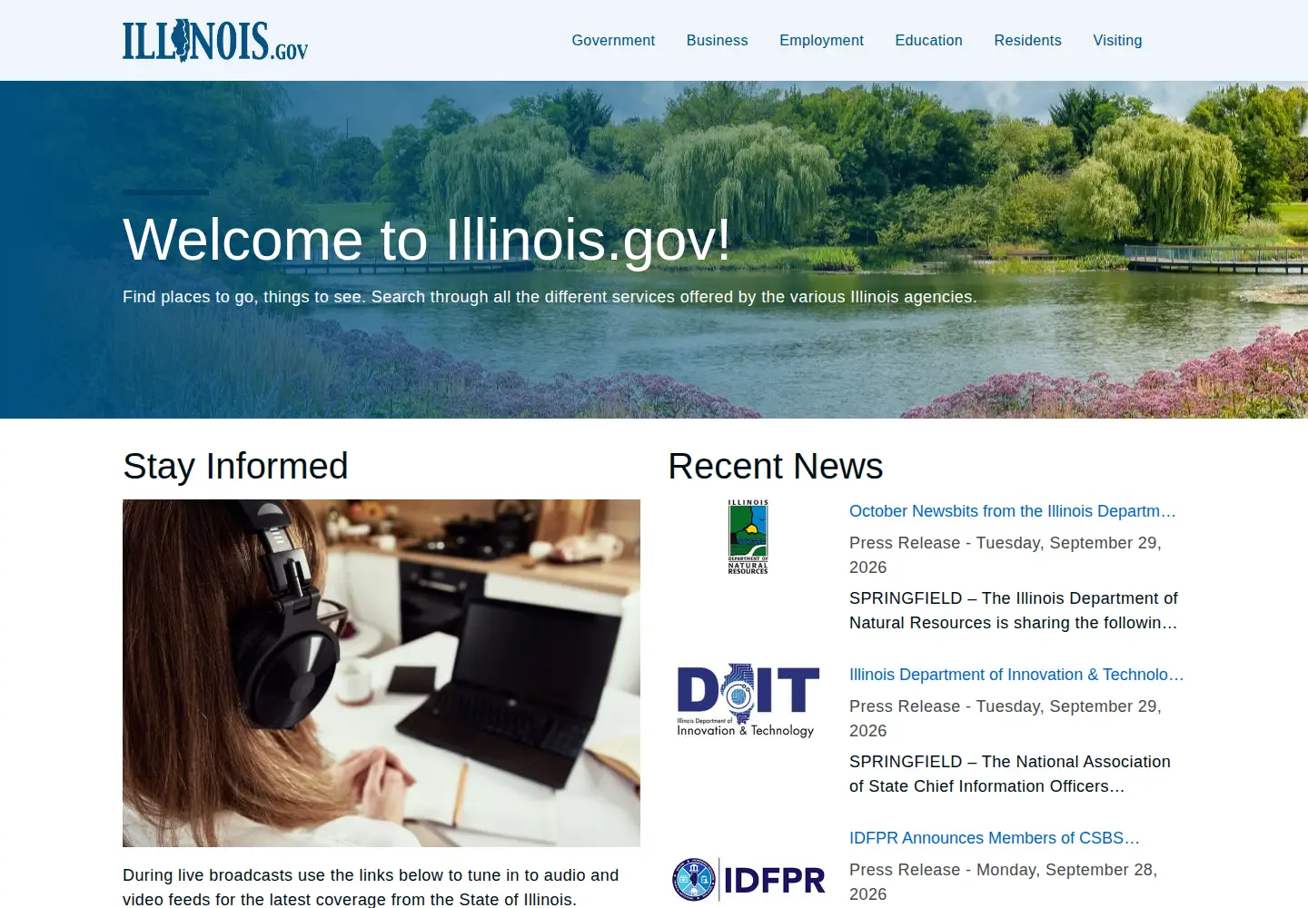Screenshot of state.il.us