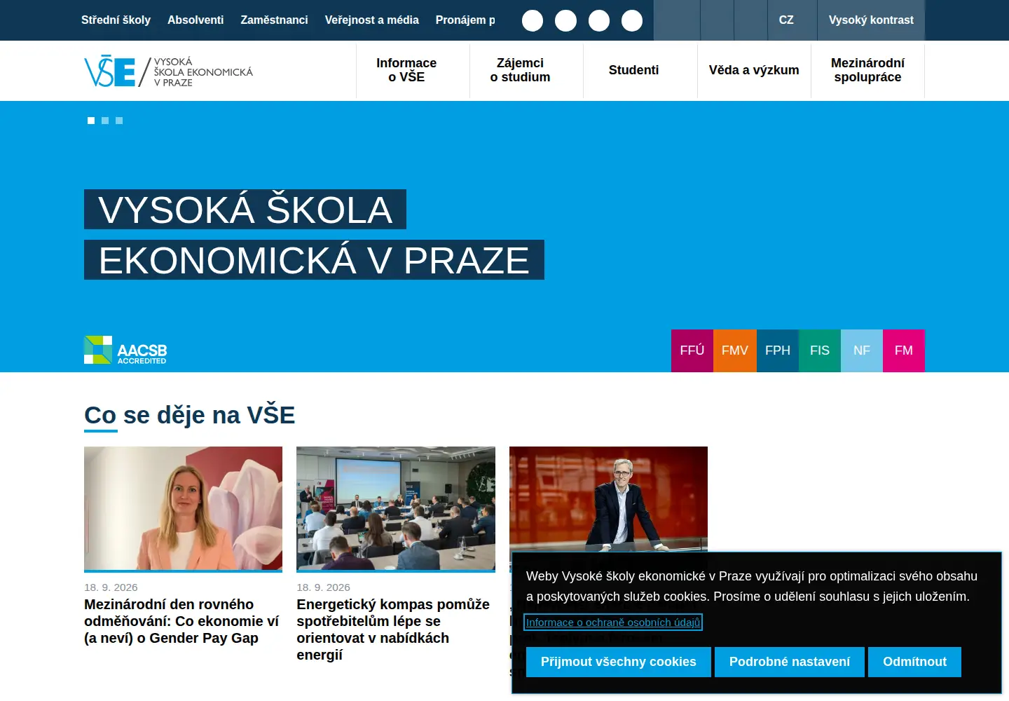 Screenshot of vse.cz