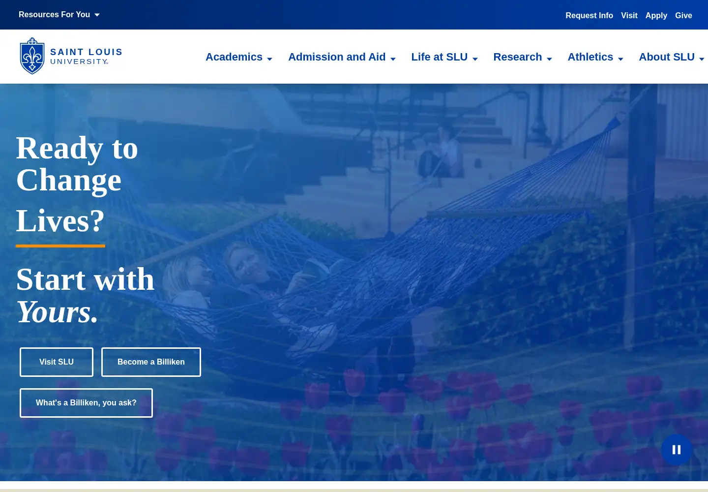 Screenshot of slu.edu