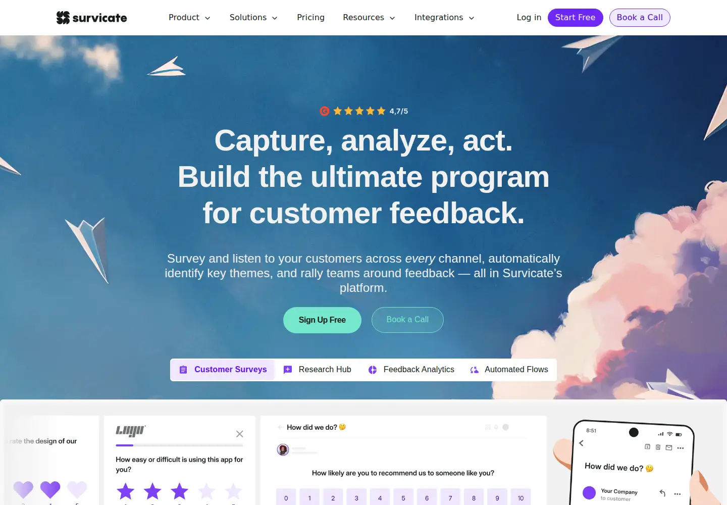 Screenshot of survicate.com