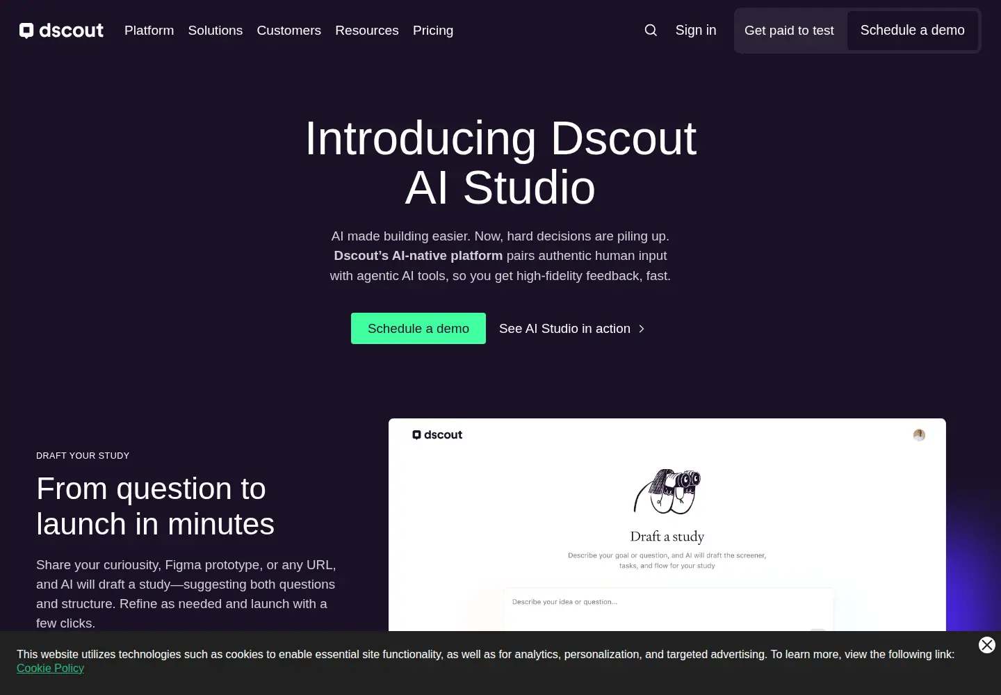 Screenshot of dscout.com