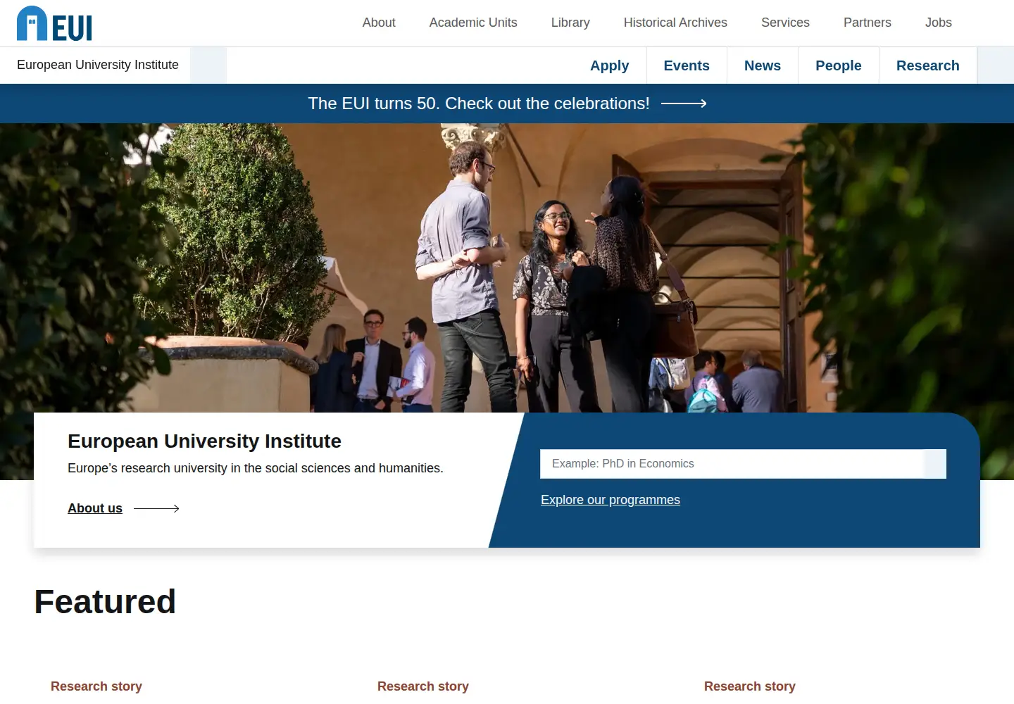 Screenshot of eui.eu