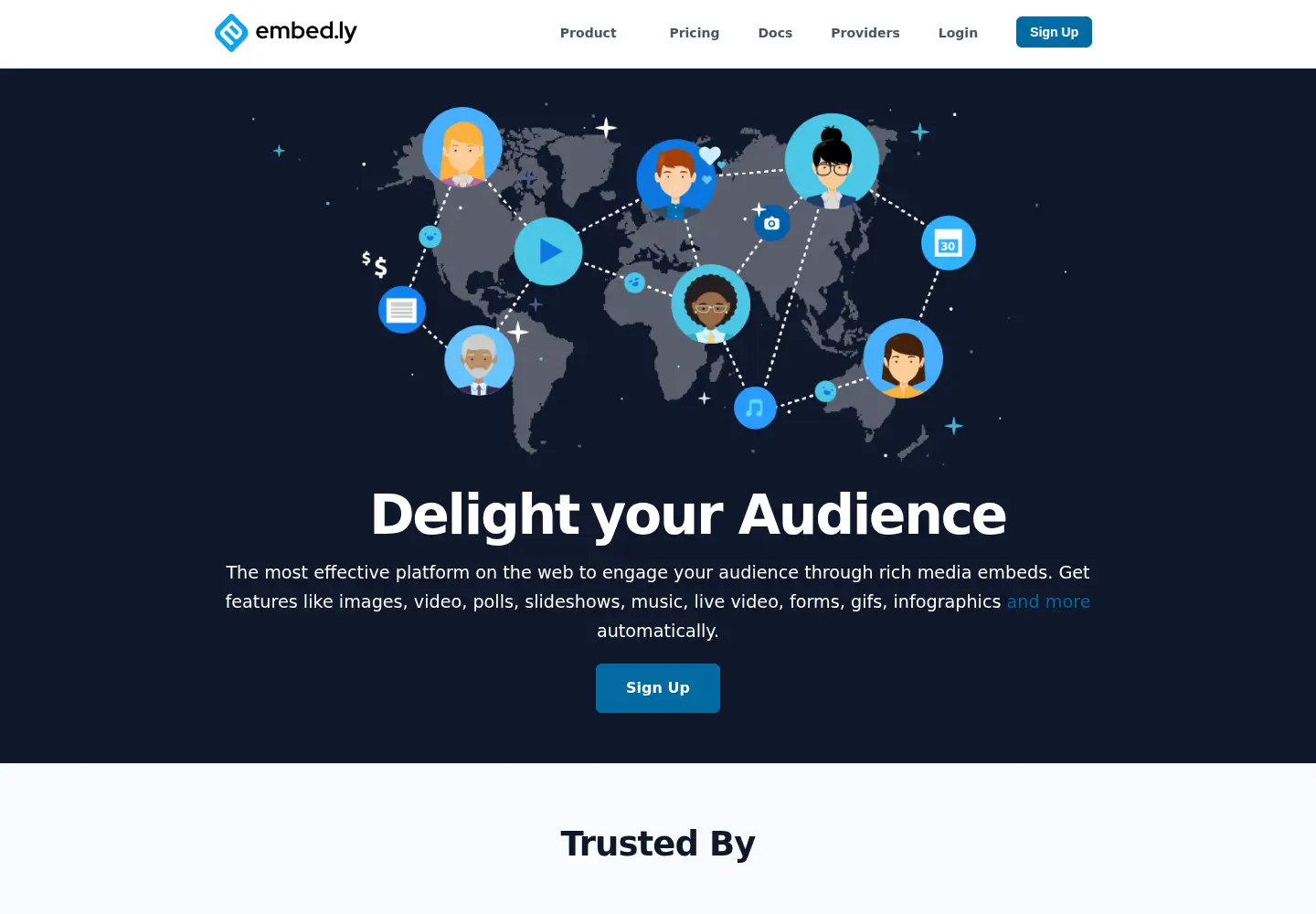 Screenshot of embed.ly