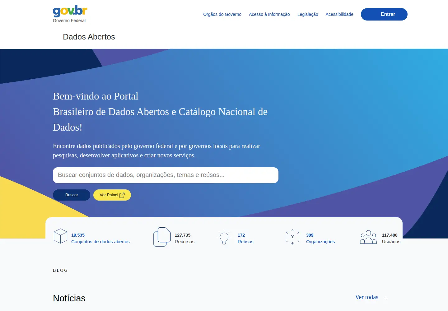 Screenshot of dados.gov.br