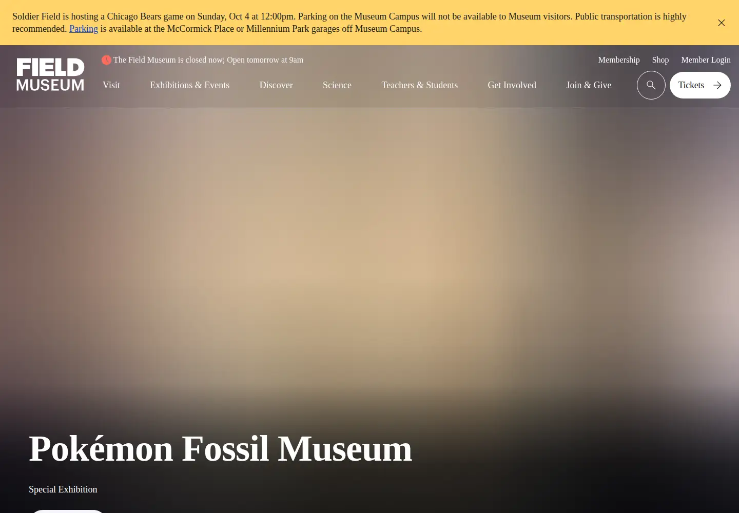 Screenshot of fieldmuseum.org