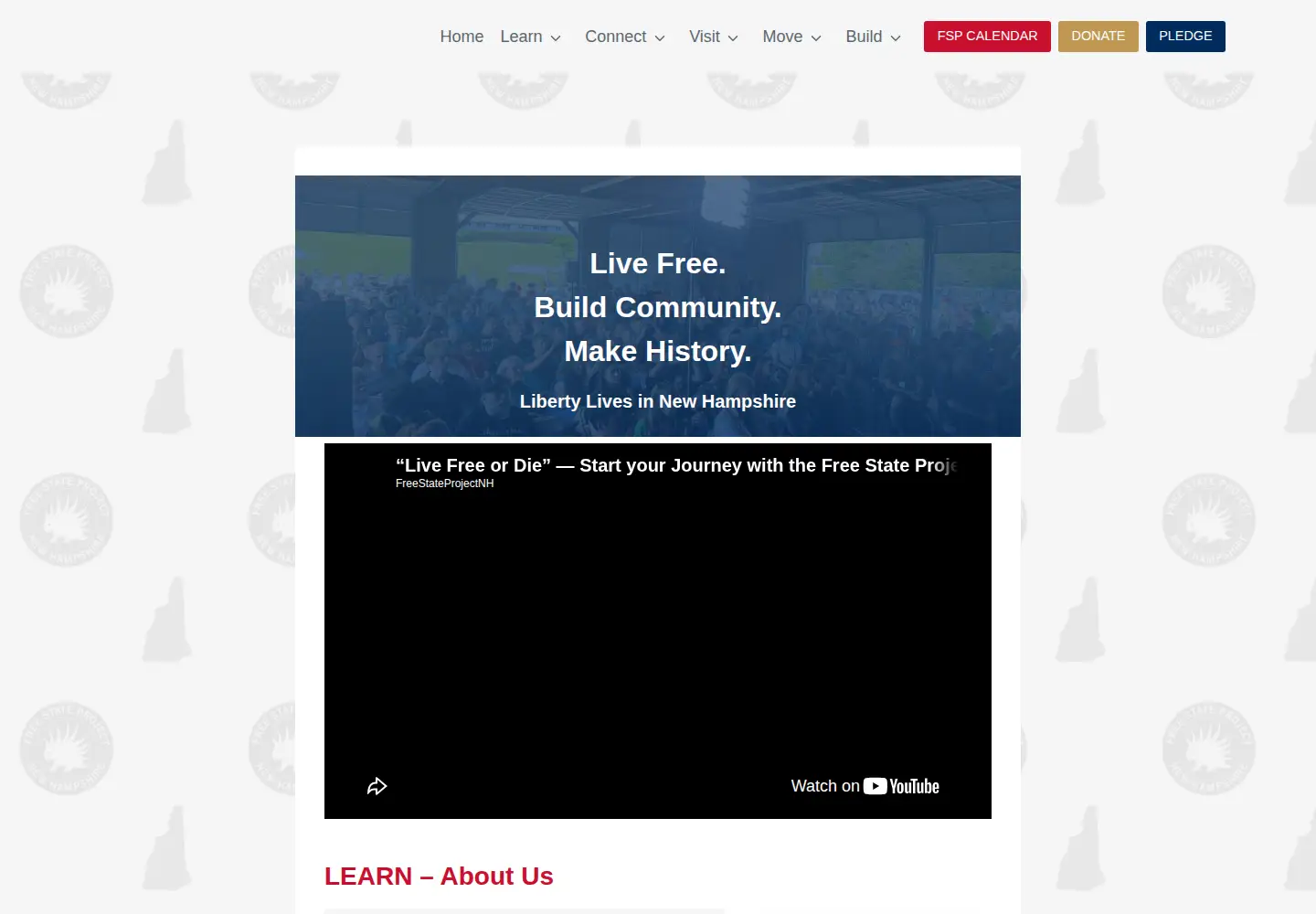 Screenshot of fsp.org