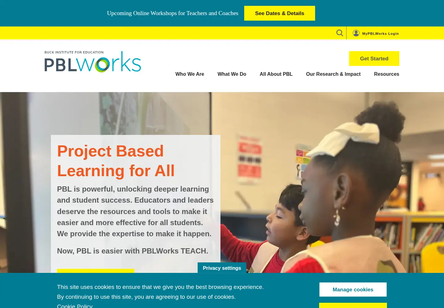 Screenshot of pblworks.org