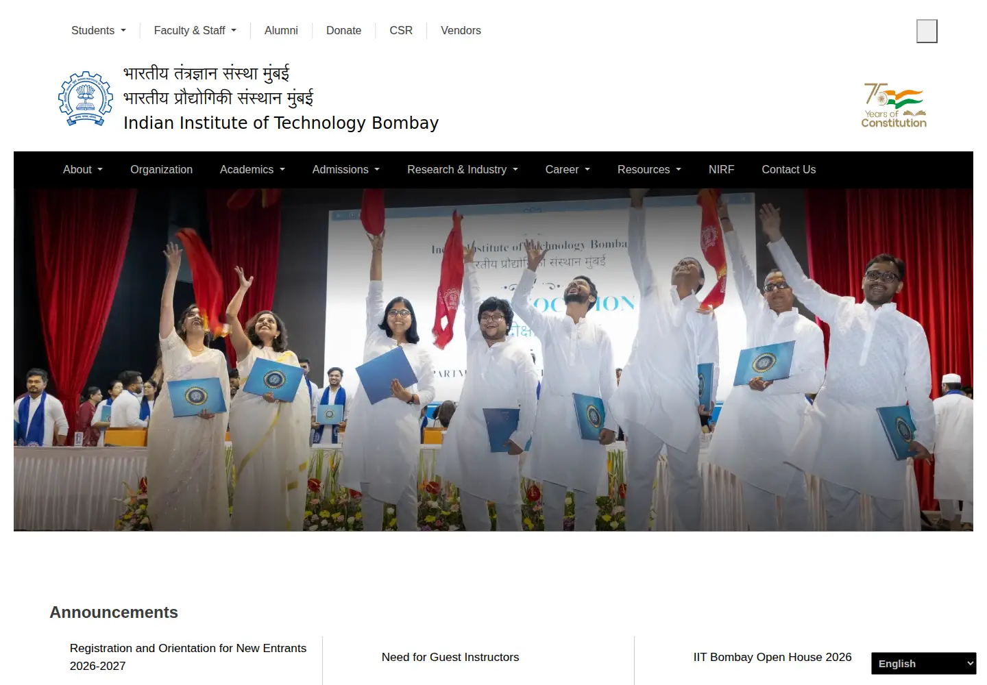 Screenshot of iitb.ac.in