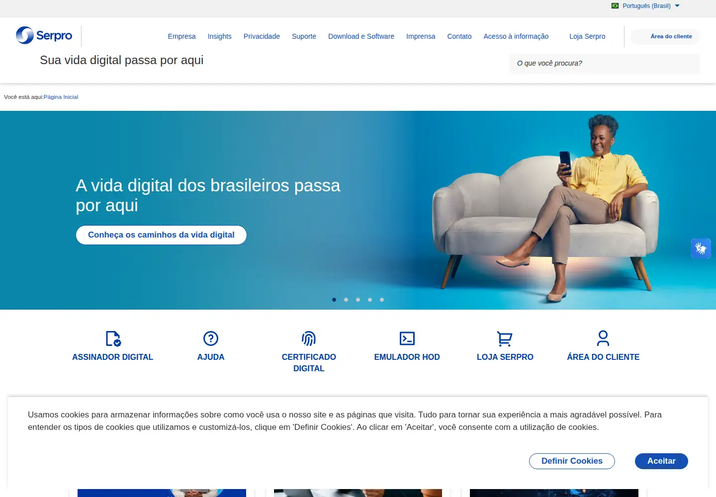 Screenshot of serpro.gov.br