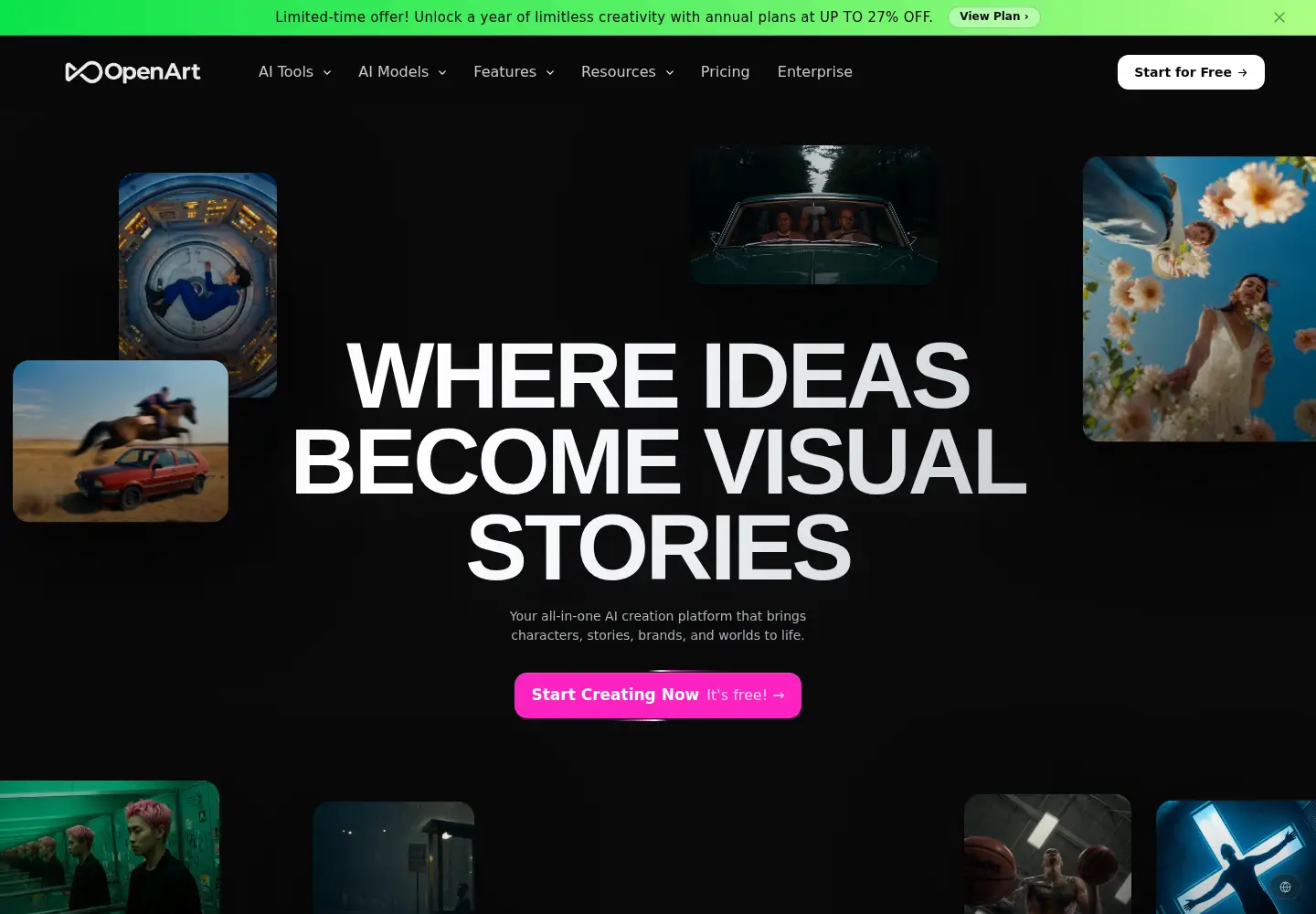 Screenshot of openart.ai