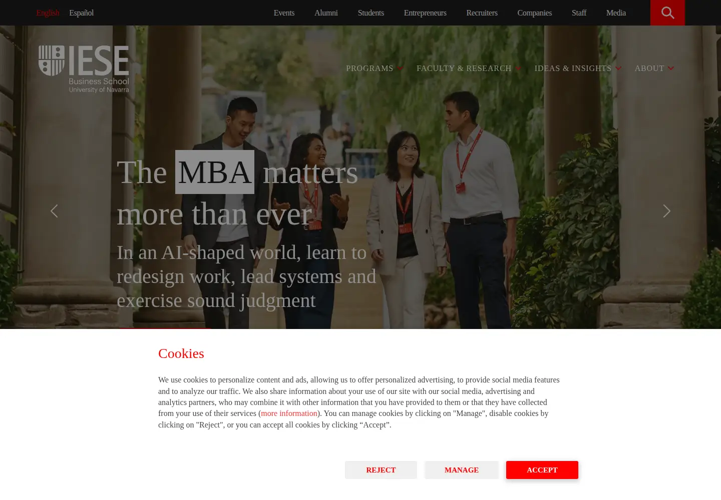 Screenshot of iese.edu
