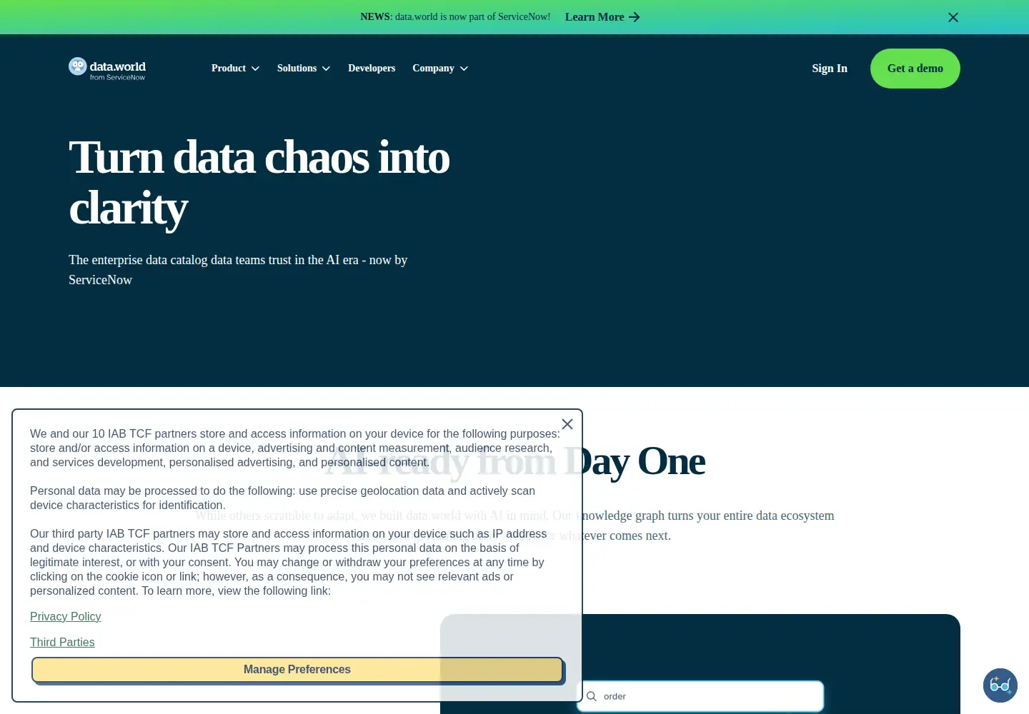 Screenshot of data.world
