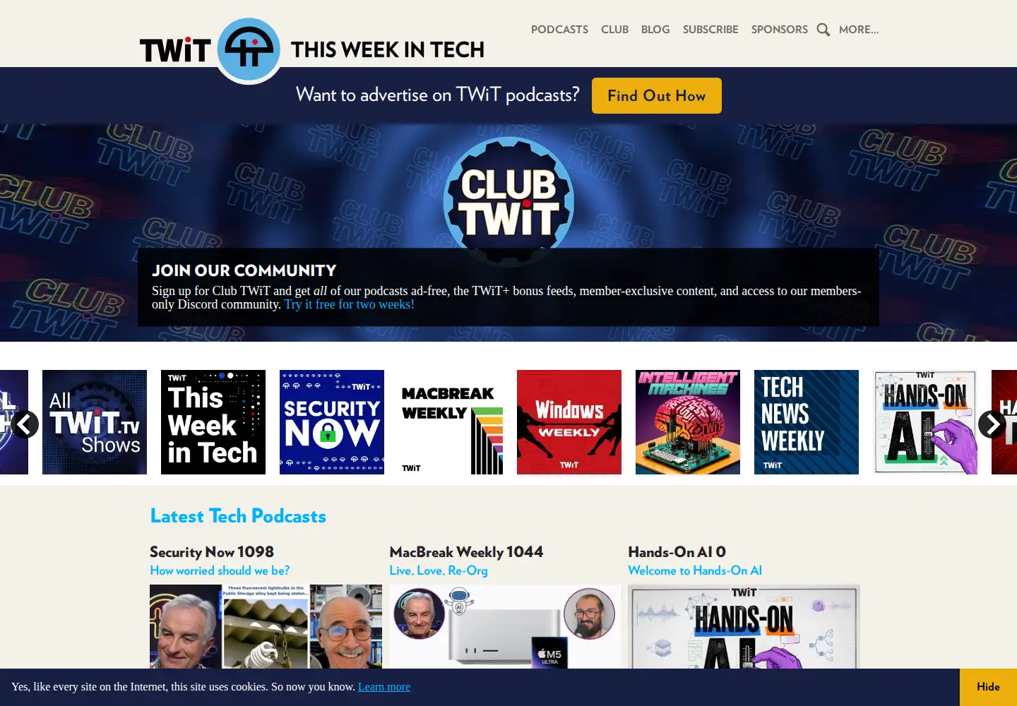 Screenshot of twit.tv