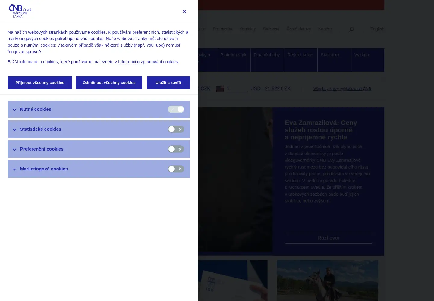 Screenshot of cnb.cz