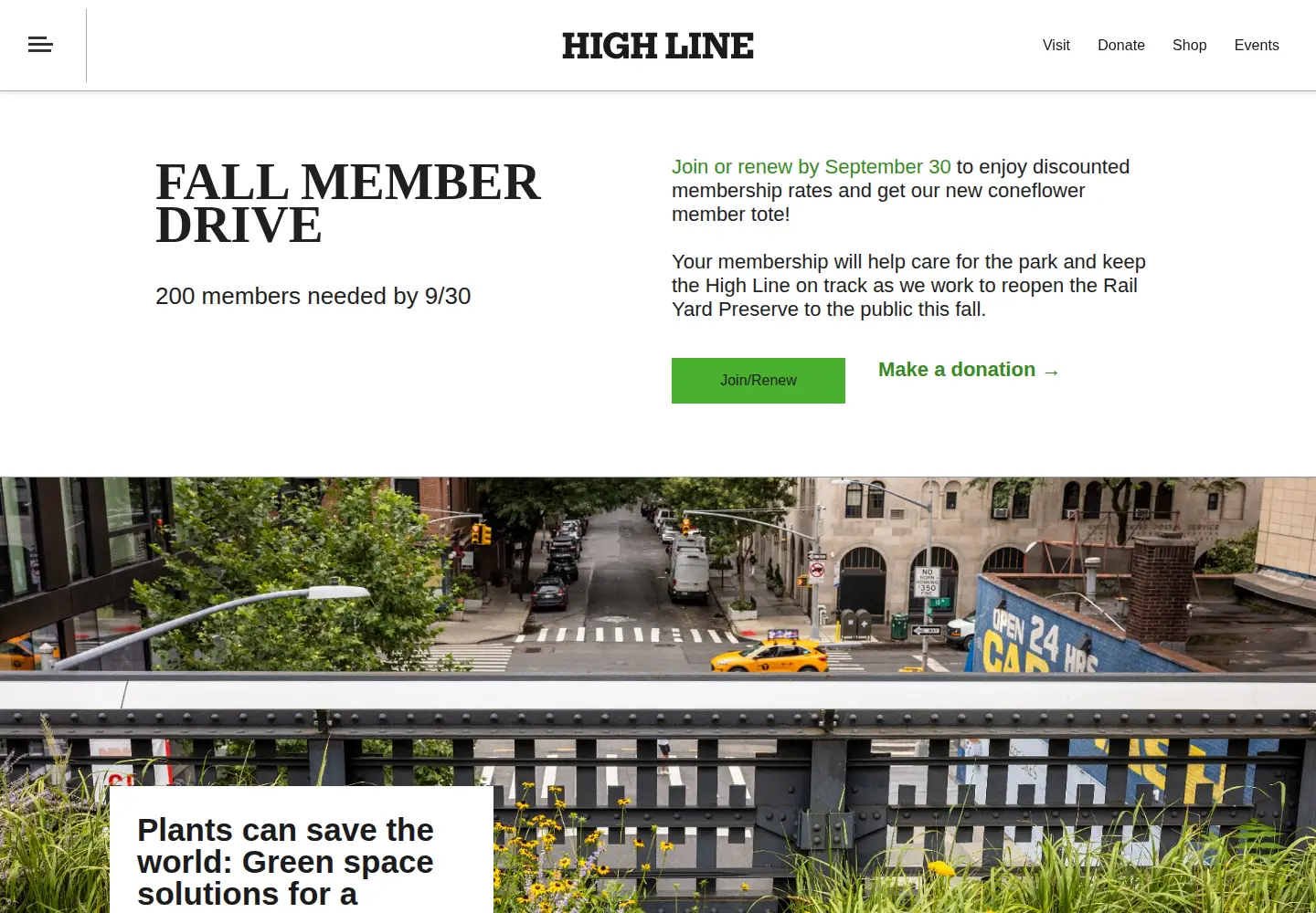 Screenshot of thehighline.org