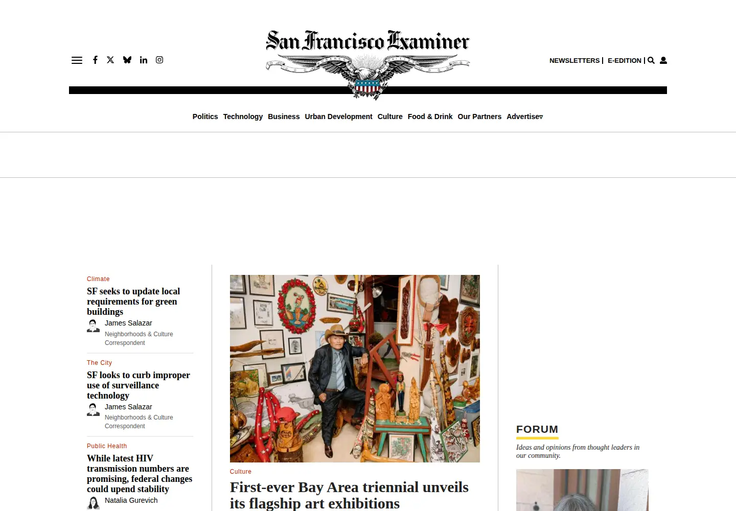 Screenshot of sfexaminer.com