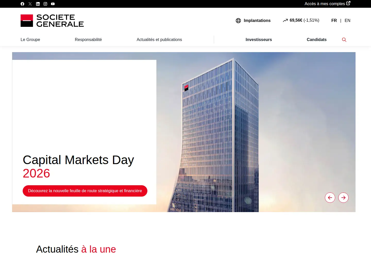 Screenshot of societegenerale.com