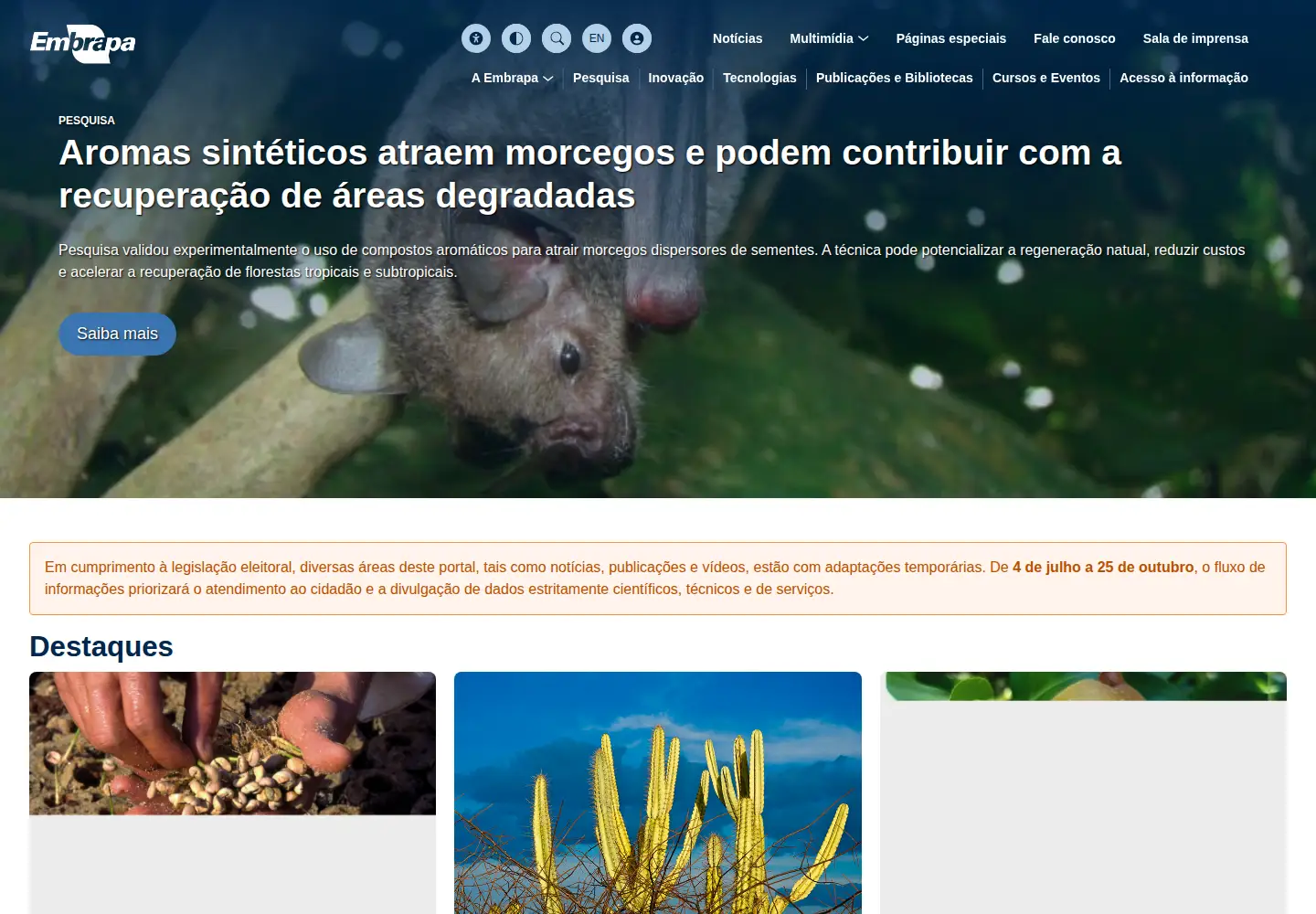 Screenshot of embrapa.br