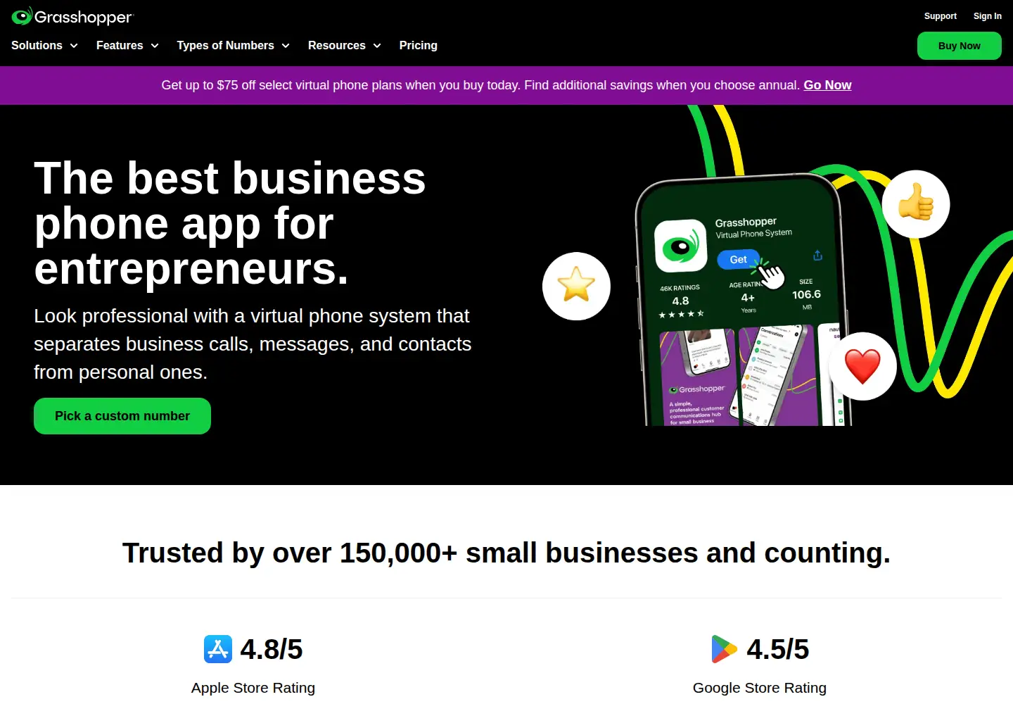 Screenshot of grasshopper.com