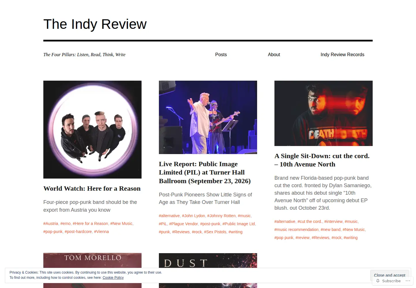 Screenshot of theindyreview.com