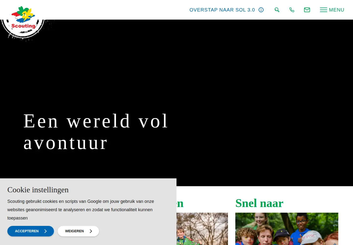 Screenshot of scouting.nl